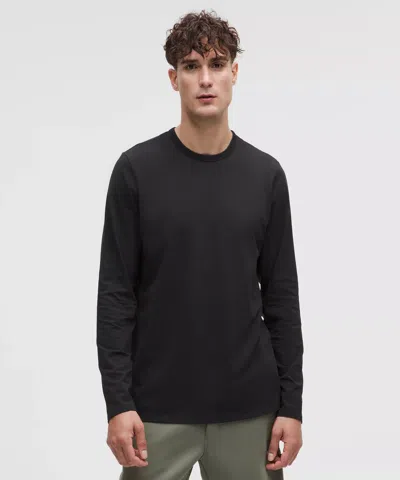 Lululemon Organic Cotton Classic-fit Long-sleeve Shirt In Black