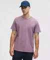 Lululemon Mens Purple Ash Fundamental Rubberised-logo Stretch-woven T-shirt
