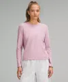 Lululemon Organic Cotton Crewneck Long-sleeve Shirt In Pink