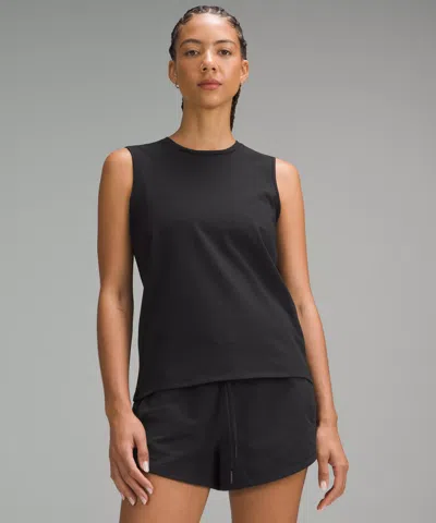 Lululemon Organic Cotton Crewneck Tank Top In Black