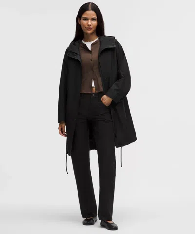 Lululemon Oversized Cocoon Rain Coat In Black