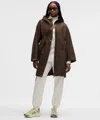 Lululemon Oversized Cocoon Rain Coat In Brown