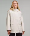 Lululemon Oversized Hooded Rain Jacket In White