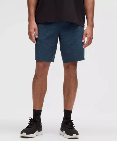 Lululemon Pace Breaker Classic Lined Shorts 9" In Heather Allover Iron Blue True Navy
