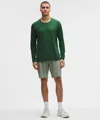 Lululemon Pace Breaker Lined Short 9" In Green