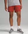 Lululemon Pace Breaker Lined Short 7" In Red