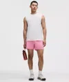 Lululemon Pace Breaker Linerless Short 5" In Pink