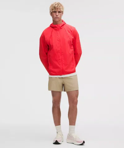 Lululemon Pace Breaker Linerless Short 5" In Red