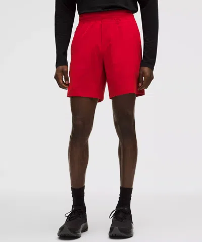 Lululemon Pace Breaker Linerless Short 7" In Red