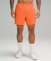 Lululemon Pace Breaker Linerless Shorts 7" In Orange