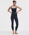 Lululemon Paisley Sheer Lace Jacquard Panelled High-rise Tight 25"