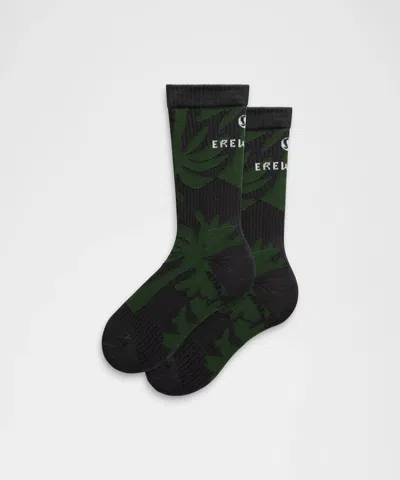 Lululemon Palm Jacquard Crew Socks In Black
