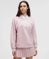 Lululemon Perfectly Oversized Crew Graphic In Pink