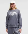 Lululemon Perfectly Oversized Crew Graphic In Gray