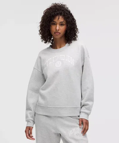 Lululemon Perfectly Oversized Crew Graphic In Gray