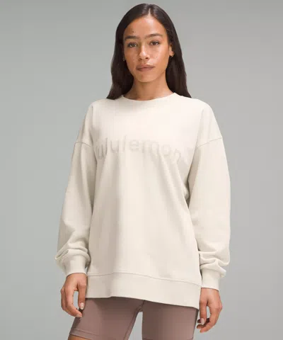 Lululemon Perfectly Oversized Crew Graphic In Neutral