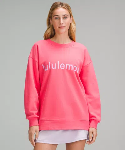 Lululemon Perfectly Oversized Crew Graphic In Pink
