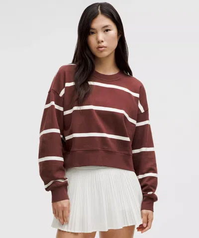 Lululemon Perfectly Oversized Cropped Crew Stripe