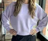 Lululemon Perfectly Oversized Cropped Crewneck Softstreme Sweatshirt In Lilac Ether In Black