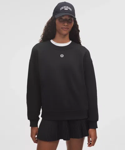 Lululemon Perfectly Oversized Fleece Crew In Black