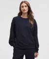 Lululemon Perfectly Oversized Fleece Crew In Blue