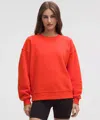 Lululemon Perfectly Oversized Fleece Crew In Red