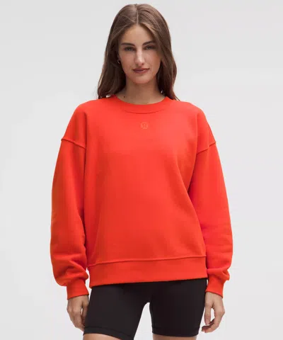 Lululemon Perfectly Oversized Fleece Crew In Red