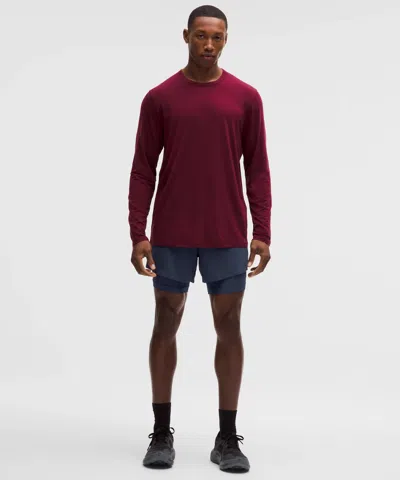 Lululemon Perforated Lined Running Short 5" In Brown