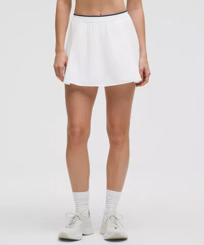 Lululemon Perforated Narrow Waistband Tennis Skirt In White
