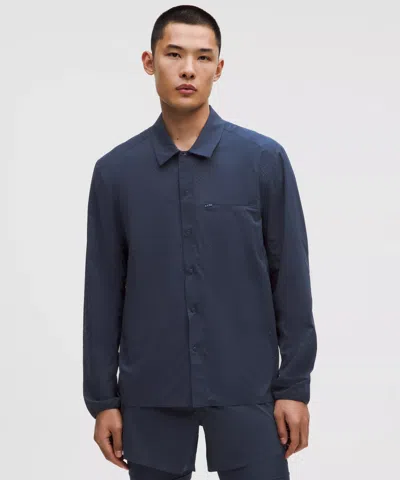 Lululemon Perforated Running Overshirt In Blue