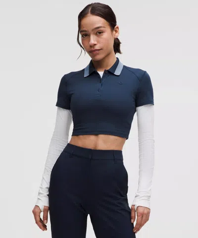 Lululemon Pique Slim-fit Cropped Polo Shirt