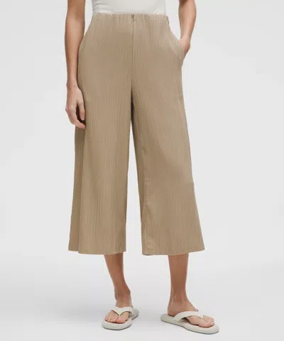 Lululemon Pleated Stretch High-rise Wide-leg Cropped Pants