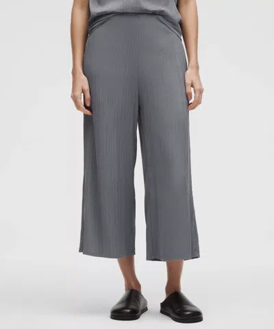 Lululemon Pleated Stretch High-rise Wide-leg Cropped Pants