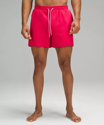 Lululemon Pool Shorts 5" Linerless In Red