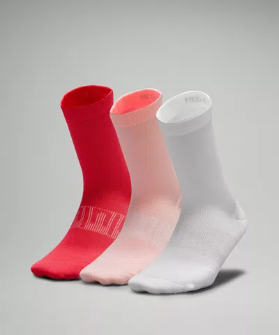 Lululemon Power Stride Crew Socks 3 Pack In Multi