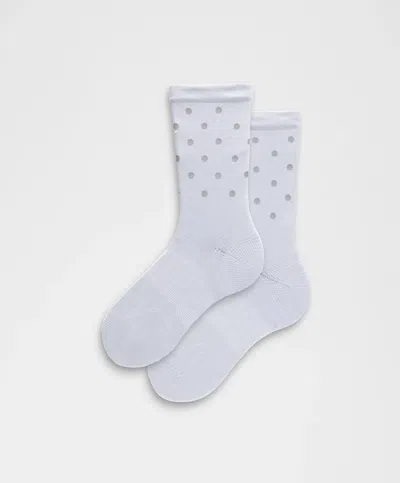 Lululemon Power Stride Crew Socks Dot Reflective In Neutral