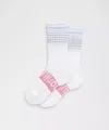 Lululemon Power Stride Crew Socks Reflective In White