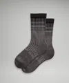 Lululemon Power Stride Crew Socks Reflective In Brown