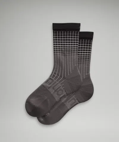 Lululemon Power Stride Crew Socks Reflective In Brown
