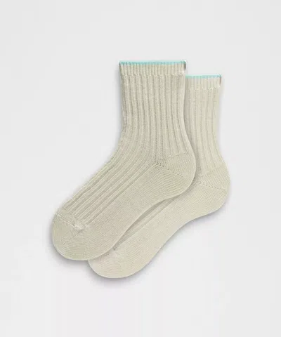 Lululemon Quarter-length Ragg Socks In Neutral