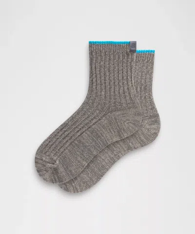 Lululemon Quarter-length Ragg Socks In Brown