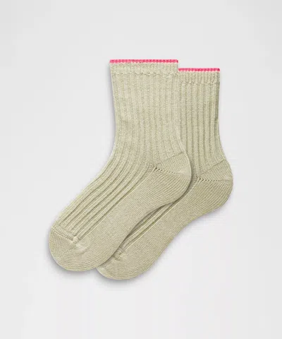Lululemon Quarter-length Ragg Socks In Green