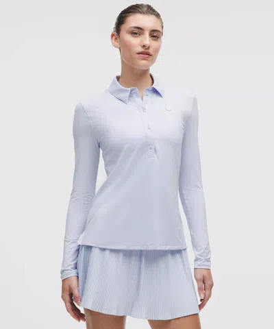 Lululemon Quick-dry Long-sleeve Polo Shirt In Blue