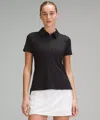 Lululemon Quick-dry Short-sleeve Polo Shirt In Black