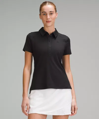 Lululemon Quick-dry Short-sleeve Polo Shirt In Black