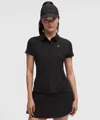 Lululemon Quick-dry Short-sleeve Polo Shirt In Black