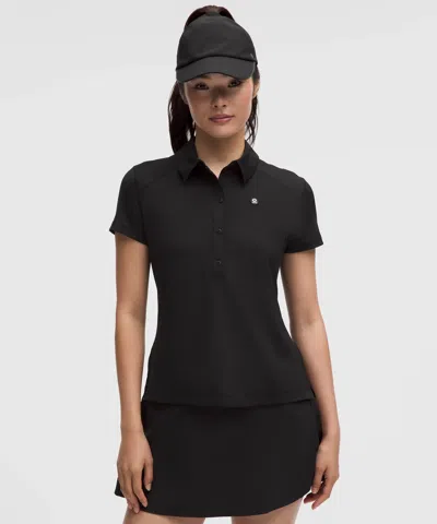 Lululemon Quick-dry Short-sleeve Polo Shirt In Black