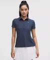 Lululemon Quick-dry Short-sleeve Polo Shirt In Black