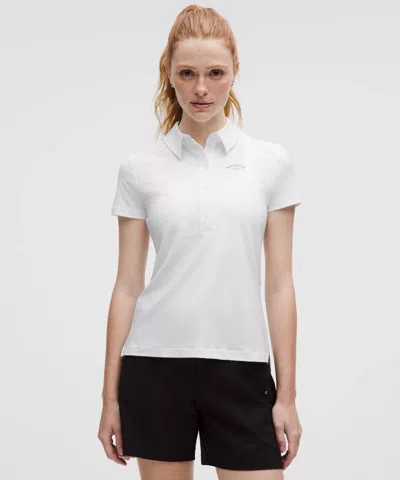 Lululemon Quick-dry Short-sleeve Polo Shirt Straight Hem In White