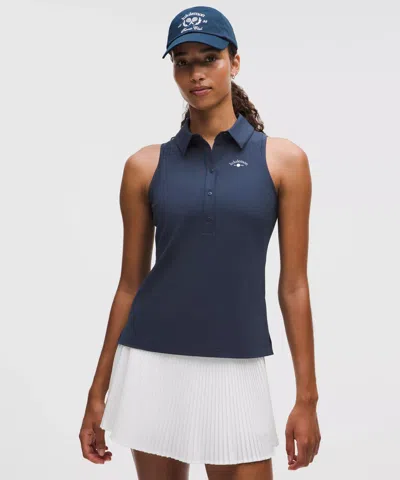 Lululemon Quick-dry Sleeveless Polo Shirt Straight Hem